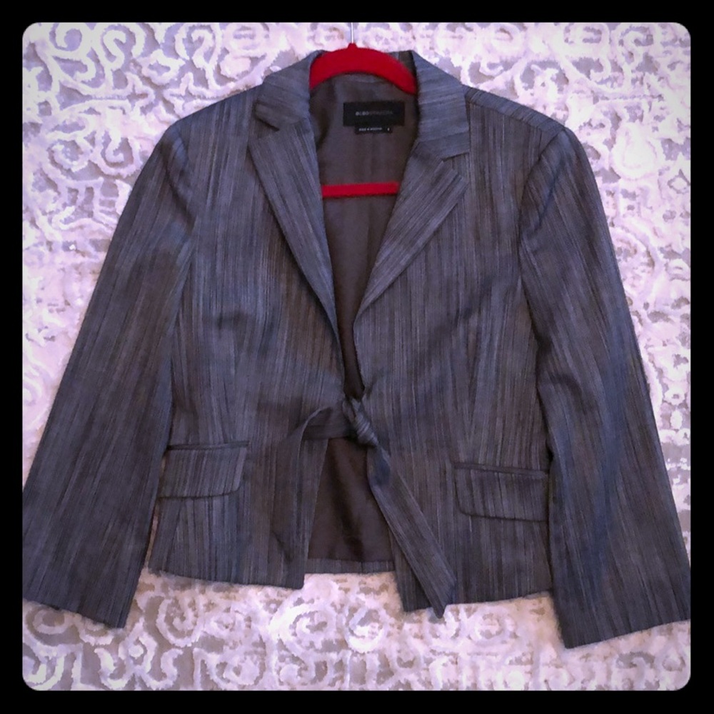 BCBG Gray Tie Blazer